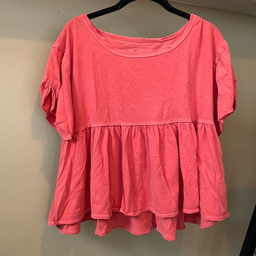 Babydoll/Peplum Blouse - Salmon